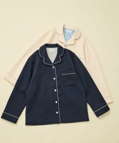 une nana cool 【綿混】ハイゲージダブルエアー 長袖開襟パジャマ MADE WITH LIBERTY FABRIC