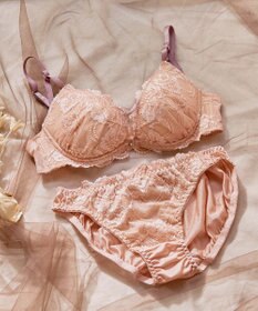 San-ai Resort（三愛水着楽園） 【WEB限定】【プチプラブラセット】純欲カラーヌーディーレーシーストリングブラ＆ショーツセット 【northerly】