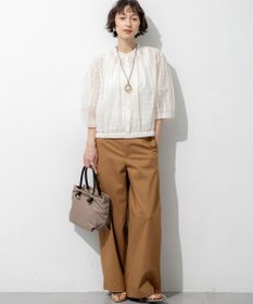 23区 【先行予約】シャドーシアーチェック 2WAY ブラウス