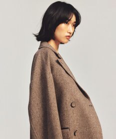 uncrave ネップツィード ロングチェスターコート