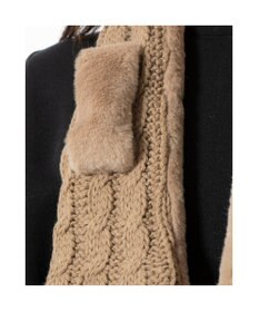 UNBILLION カシュネ cache nez / ニット×フェイクファーマフラー