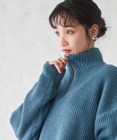 WEGO オーバーフィットハーフジッププルオーバー