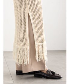 Te chichi フリンジメッシュニットワンピース《2025Autumn catalog vol.2 item》