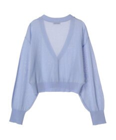 earth music&ecology シアーラメＶネックカーディガン