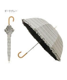 MOONBAT 【晴雨兼用日傘】LANVIN en Bleu (ランバン オン ブルー) 長傘 ドビーフリル 遮光 遮熱 UV