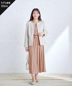 Tiaclasse L 【ダブルクロス・洗える】ノーカラージャケット