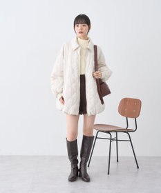 earth music&ecology 【WEB限定】ダブルステッチキルティングコート