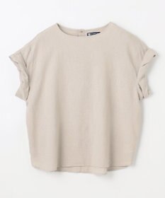 ANY 【手洗い可】ヨーロピアンリネンツイストスリーブブラウス