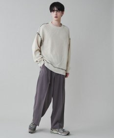 WEGO トロミ　ベルト付きワイドスラックス