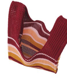 earth music&ecology マルチボーダーニットバッグ