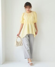 Feroux 【洗える】セミワイド パンツ