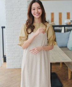 Tiaclasse 【洗える】ストレッチレースキャミワンピース