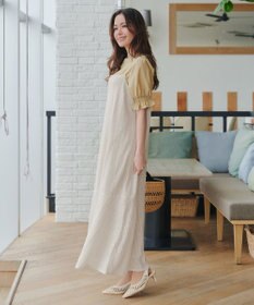 Tiaclasse 【洗える】ストレッチレースキャミワンピース