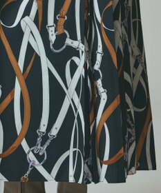 GRACE CONTINENTAL ベルトプリントアシメプリーツスカート