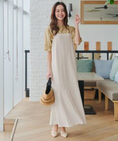 Tiaclasse 【洗える】ストレッチレースキャミワンピース