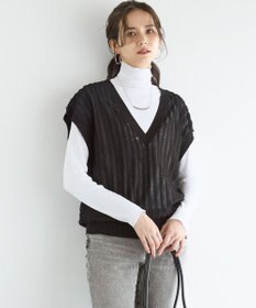 23区 【SLOW/一部店舗限定】フリンジニット ジレ