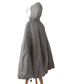 MOONBAT FLAT PURE サイクル レインポンチョ チェック 自転車 収納袋付き