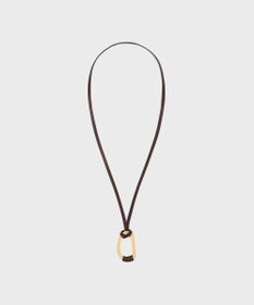 GRACE CONTINENTAL レザーリングネックレス