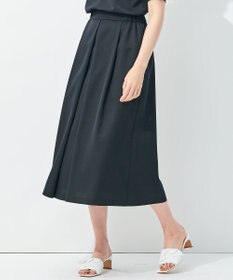 自由区 【接触冷感・速乾・UVカット・撥水・防シワ】リネンライクツイル タックスカート