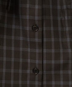 earth music&ecology フリルチェックブラウス