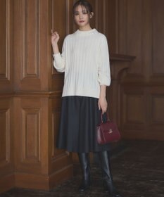 組曲 バルキーワイドリブ ニット