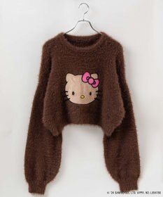 WEGO 【サンリオ】HELLOKITTYコラボシャギーニット