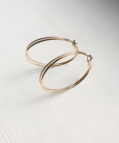 Phoebe ダブルラインフープピアス