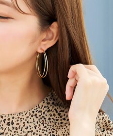 Phoebe ダブルラインフープピアス