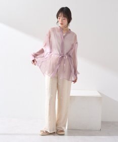 earth music&ecology ラメテレコショルダーレースタンクトップ