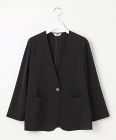 J.PRESS LADIES 【洗える】ストレッチ ノーカラー ジャケット