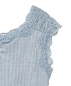 earth music&ecology ラメテレコショルダーレースタンクトップ