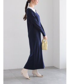 Te chichi レース衿ニットワンピース