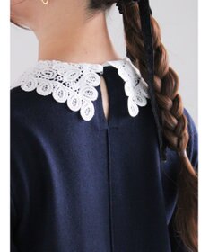 Te chichi レース衿ニットワンピース