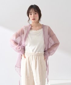 earth music&ecology ラメテレコショルダーレースタンクトップ