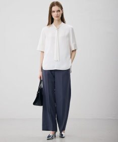 ICB ストレッチシルキーツイル タイブラウス