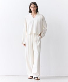 BEIGE， RUE / ドライタッチイージーセミワイドパンツ