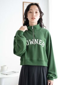 WEGO ハーフジップショートスウェット