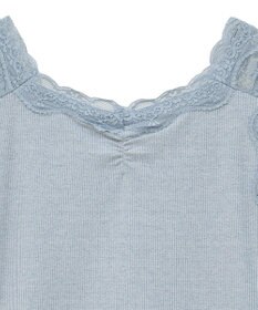 earth music&ecology ラメテレコショルダーレースタンクトップ