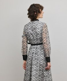 GRACE CONTINENTAL オーナメント刺繍フレアワンピース