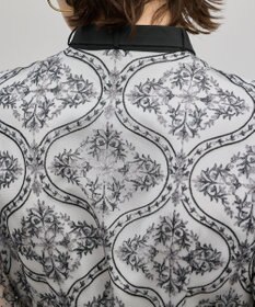 GRACE CONTINENTAL オーナメント刺繍フレアワンピース