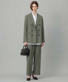 ICB L 【洗える】 ブラウスライクジャージー ロングカットソー