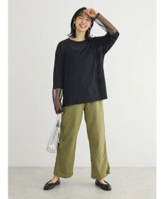 Green Parks 袖チュールドッキングプルオーバー