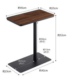 tower 差し込みサイドテーブル タワー ブラック