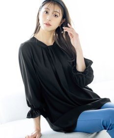 Tiaclasse L 【洗える】ボウタイ風チュニック