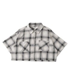 WEGO 【手洗い可/綿100％】オンブレチェックショートシャツ