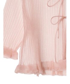 earth music&ecology シアーラメフリルカーディガン