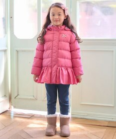 ANY KIDS 【洗濯機OK】中綿 リボン コート