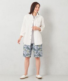 JOSEPH ABBOUD MOUNTAIN 【SPACE／UNISEX】リーフプリント イージーショートパンツ