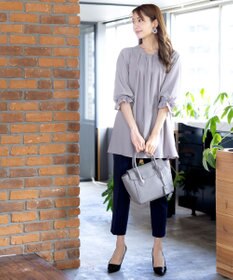 Tiaclasse L 【洗える】ボウタイ風チュニック