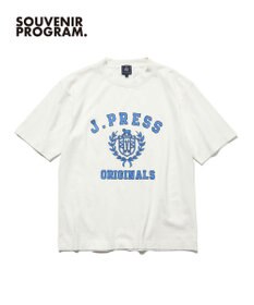 J.PRESS MEN 【J.PRESS ORIGINALS】【UNISEX】Cotton Jersey CRST Logo T-shirt